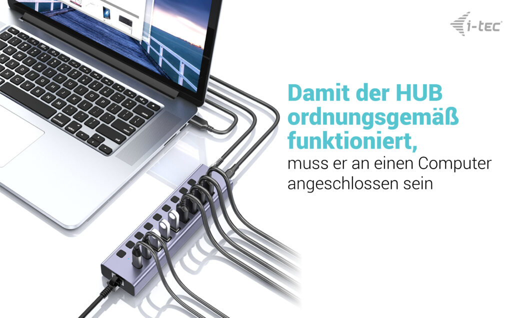 i-tec CACHARGEHUB9LANUK hub di interfaccia USB 2.0 Type-C 5000 Mbit/s Grigio