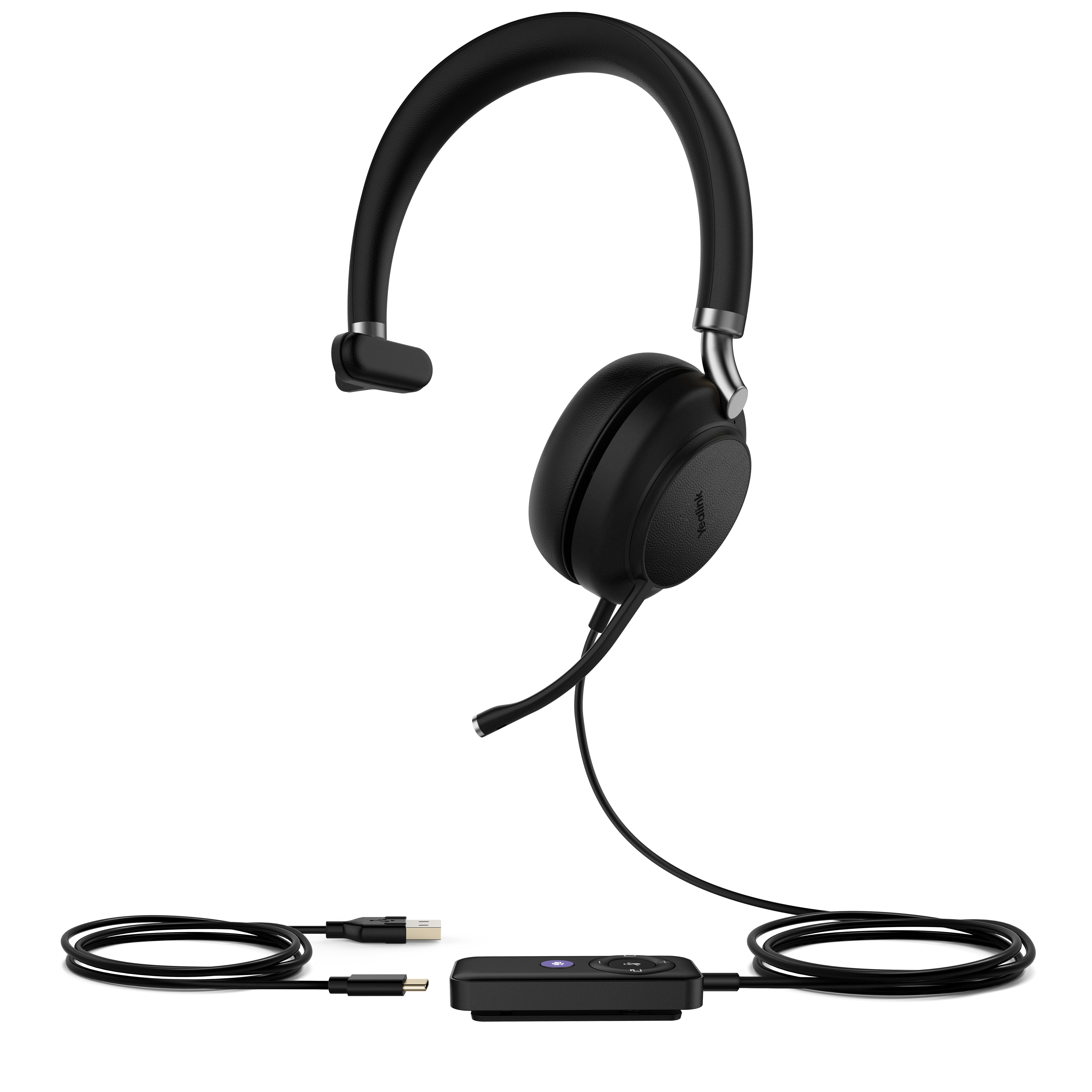 Yealink UH38 Mono Teams Auriculares Inalmbrico y almbrico Diadema Llamadas/Msica USB Tipo C Bluetooth Negro