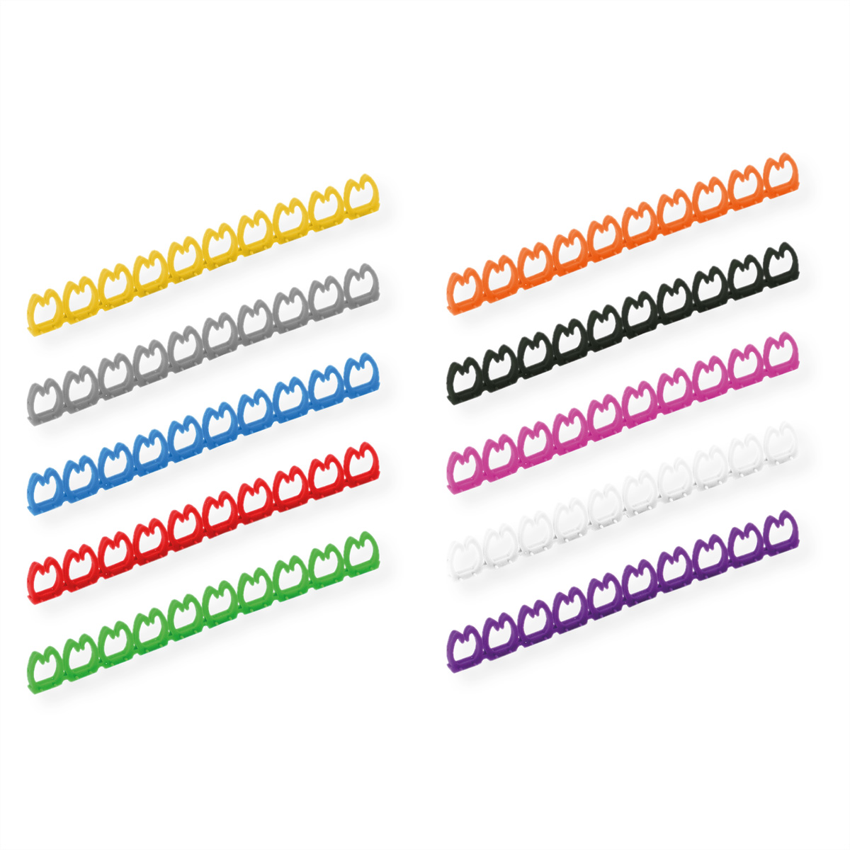 VALUE Kabelmarkierungsset 10 Stueck fr Patchkabel 5 - 6.5mm