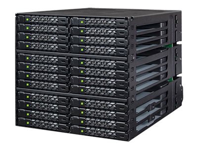 Icy Dock ToughArmor MB924IP-B - Laufwerksschachtadapter - 3 x 5,25 bis 24 x 2,5 (3 x 13,3 cm bis 24 x 6,4 cm)