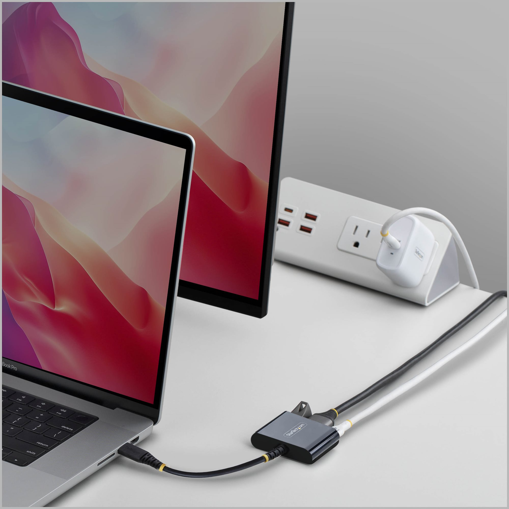 StarTech.com Adattatore Multiporta USB-C a HDMI con Ricarica PD 140W, HDMI 4K 60Hz, Hub USB 5Gbps, Mini Dock per MacBook, Dell, ThinkPad, HP, iPad, Tablet, Bianco