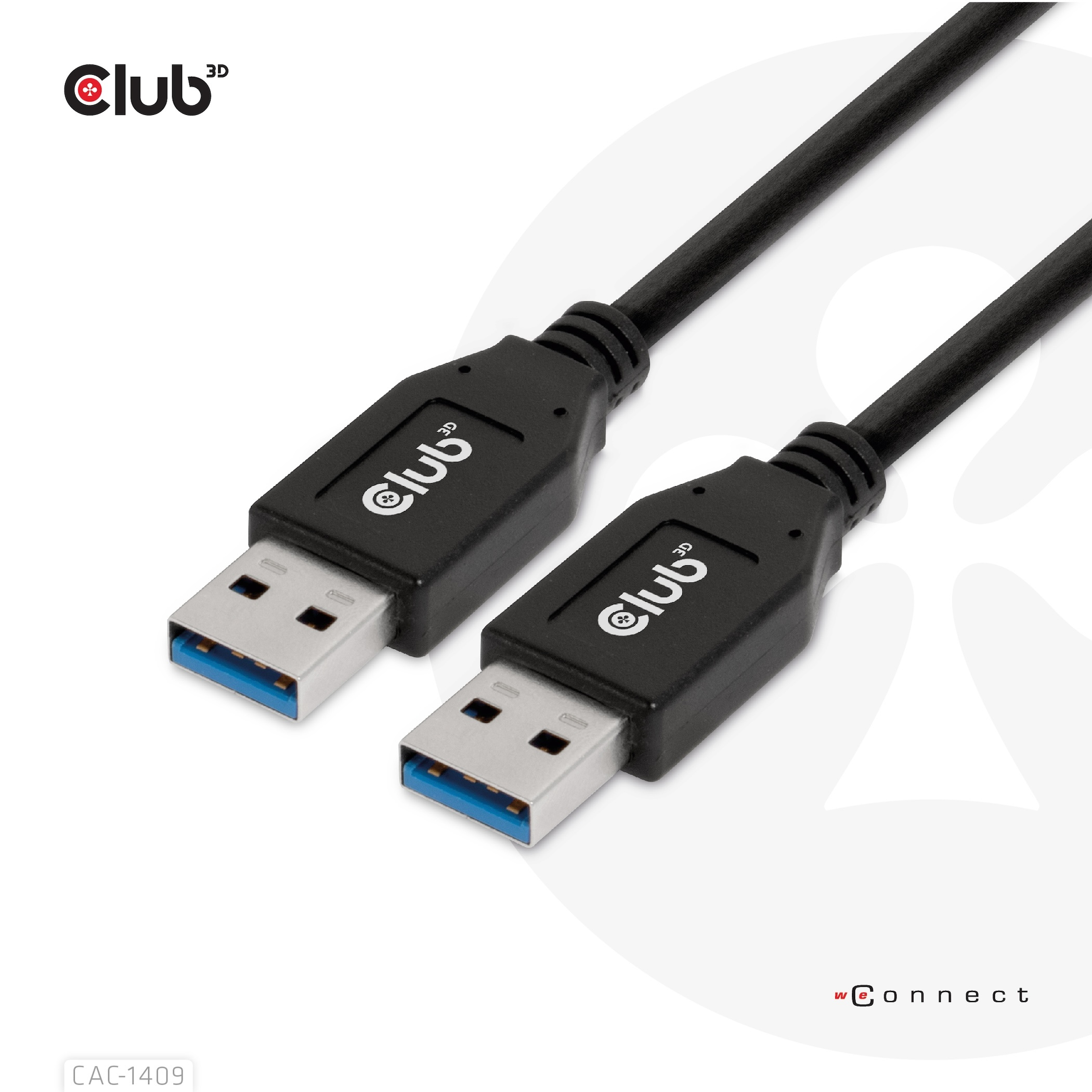 CLUB3D Cable USB Tipo-A Gen2(10G), 3A M/M 0.5m / 1.64 ft