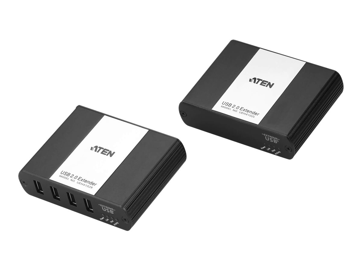 ATEN UEH4102 network extender Network transmitter & receiver Black 10, 100, 1000 Mbit/s
