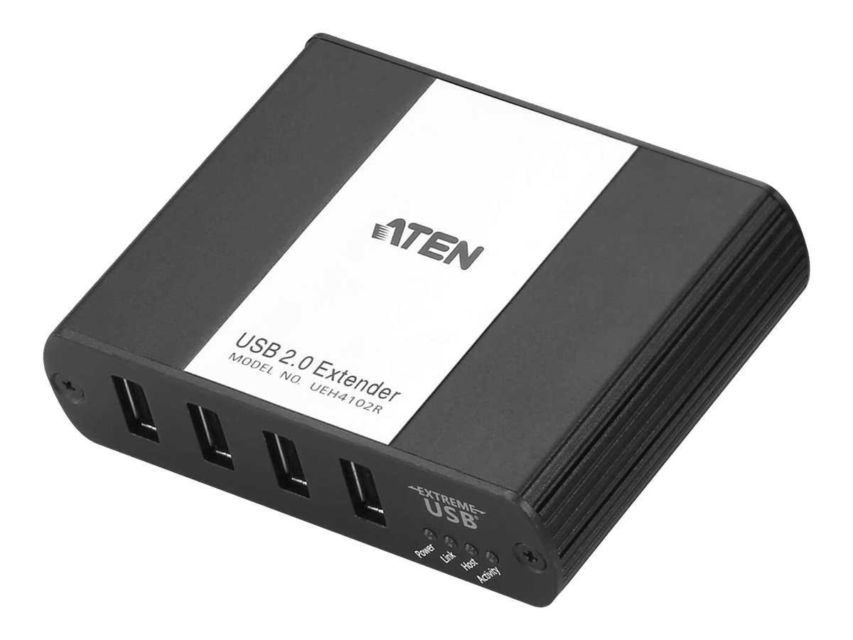 ATEN UEH4102 network extender Network transmitter & receiver Black 10, 100, 1000 Mbit/s