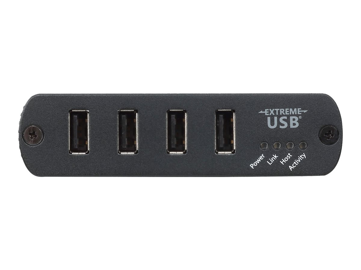 ATEN UEH4102 network extender Network transmitter & receiver Black 10, 100, 1000 Mbit/s