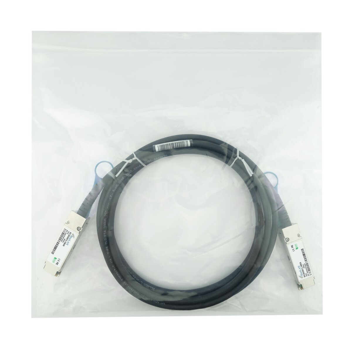 BlueOptics 100G-QSFP-QSFP-P-0201-RU-BL c�ble dInfiniBand 2 m QSFP28 Noir, Argent