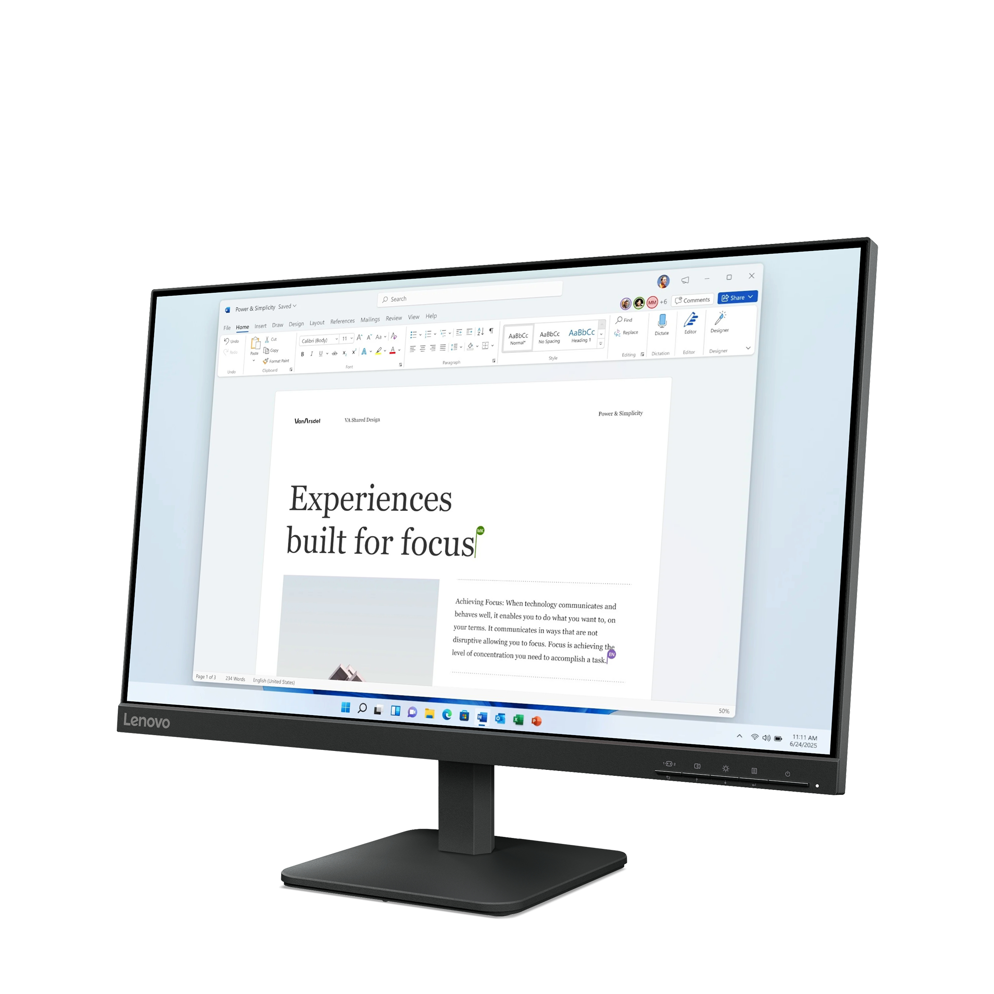 Lenovo L24-4e - LED-Monitor - 61 cm (24) (23.8 sichtbar)