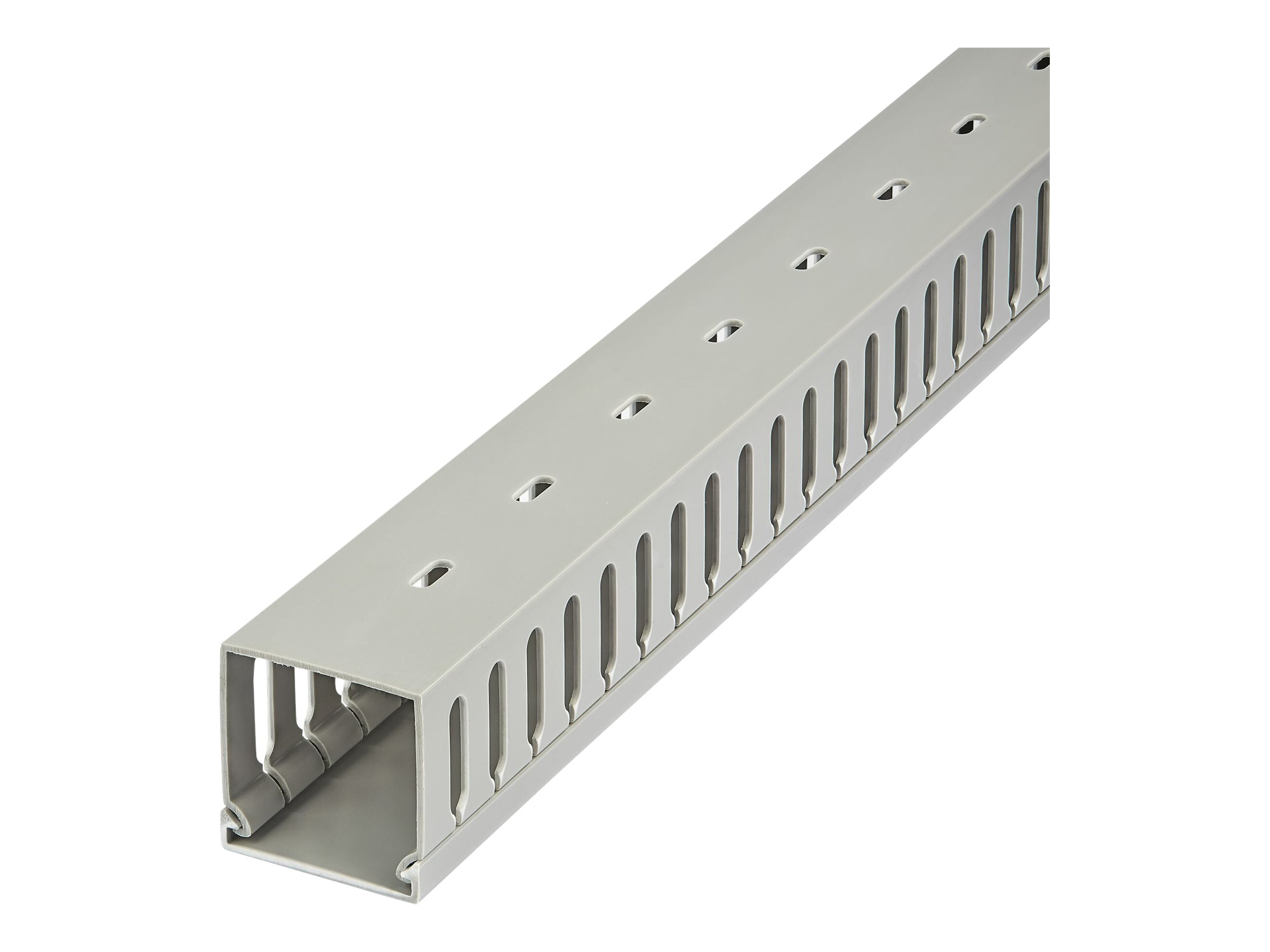 StarTech.com Canalina di cablaggio cavi scanalata con coperchio, 50mm P x 50mm H - 2m L - 8mm, canalina passacavi in PVC per cavo di rete/ canaline a parete, massimo 80 cavi, certificata UL