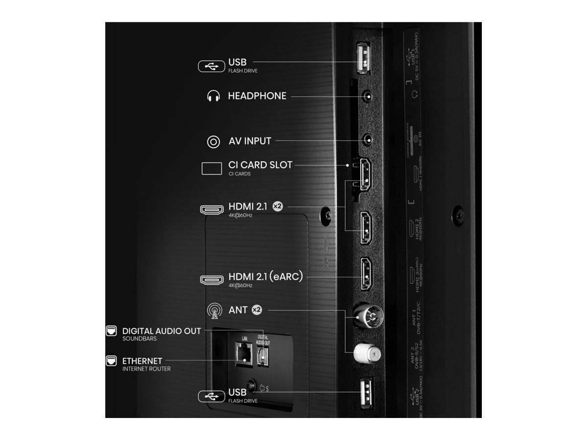Hisense 65E77Q 165.1 cm (65) 4K Ultra HD Smart TV Wi-Fi Black