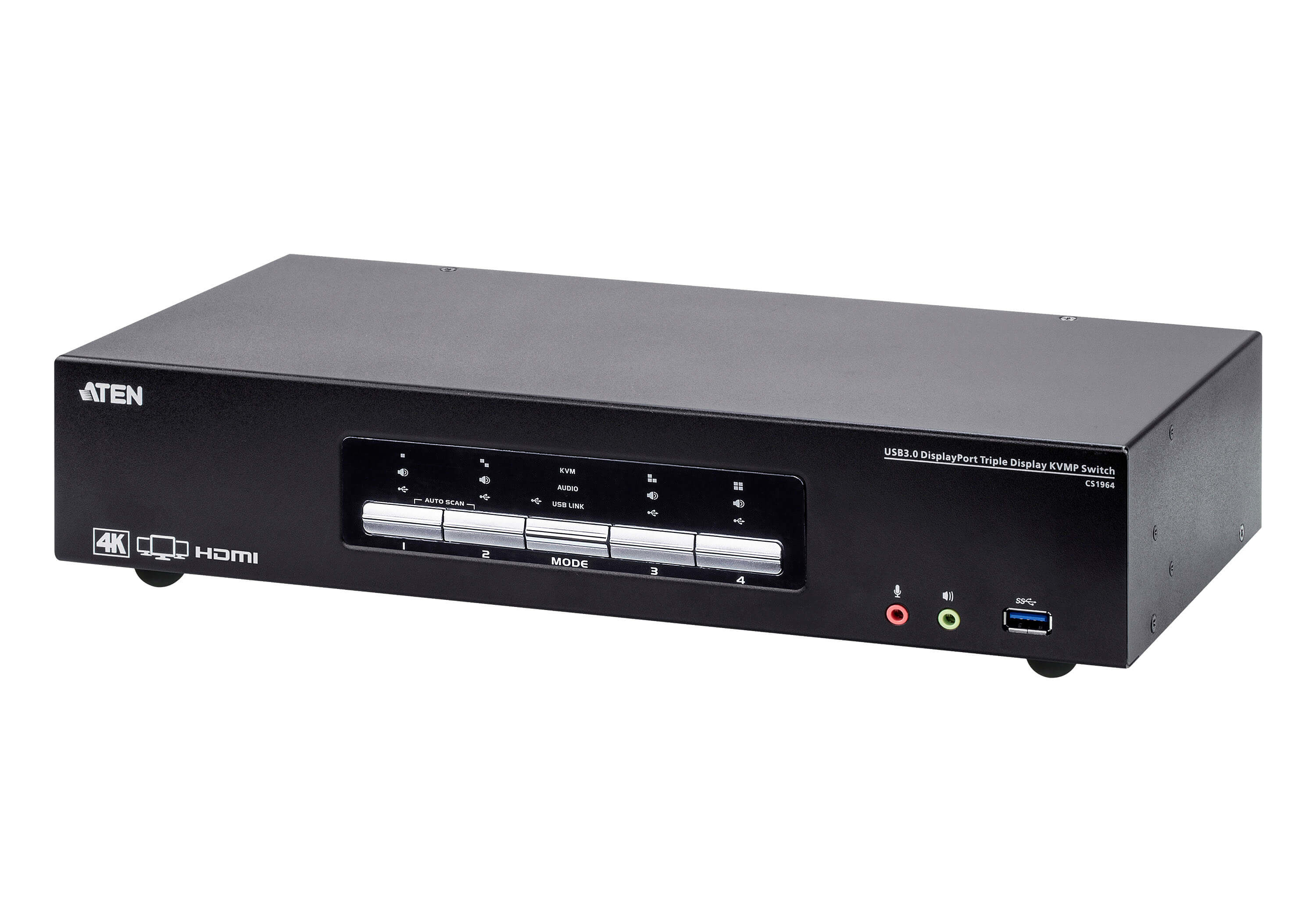 ATEN CS1964 KVM switch Black