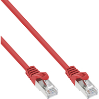 InLine Cavo patch Lan, SF/UTP, Cat.5e, rosso, 1m