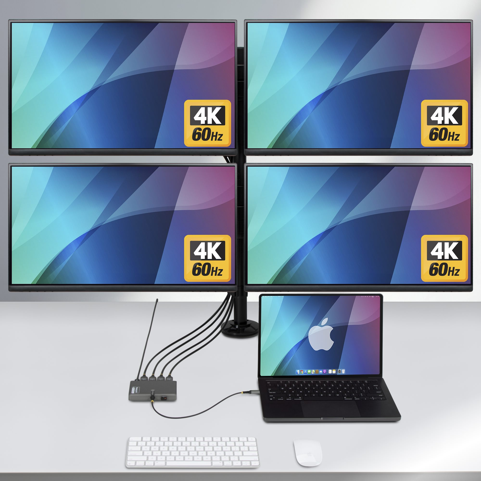 StarTech.com QUAD-USB-HDMI-ADAPT replicatore di porte e docking station per laptop Cablato USB 3.2 Gen 1 (3.1 Gen 1) Type-C Grigio