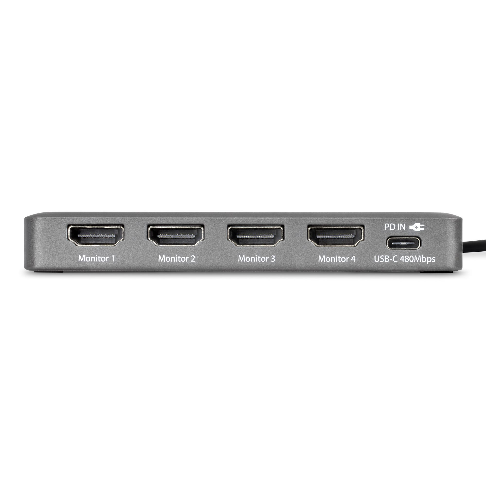 StarTech.com QUAD-USB-HDMI-ADAPT replicatore di porte e docking station per laptop Cablato USB 3.2 Gen 1 (3.1 Gen 1) Type-C Grigio