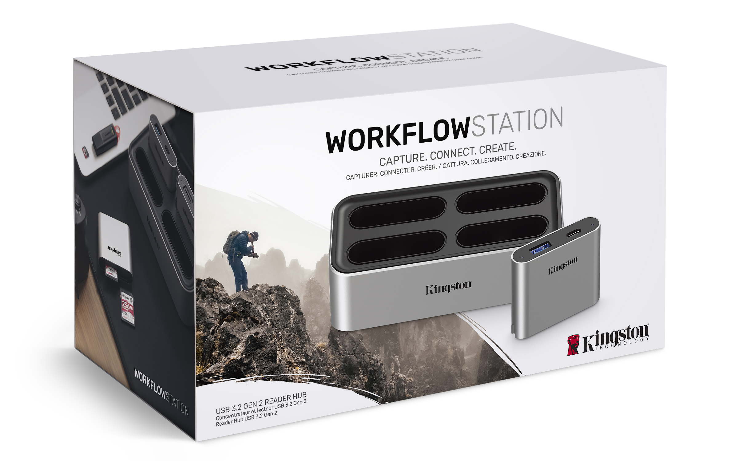 Kingston Technology USB-C 3.2 Gen2 Workflow Station Dock w/Dual-Slot SD UHS-II Card Reader