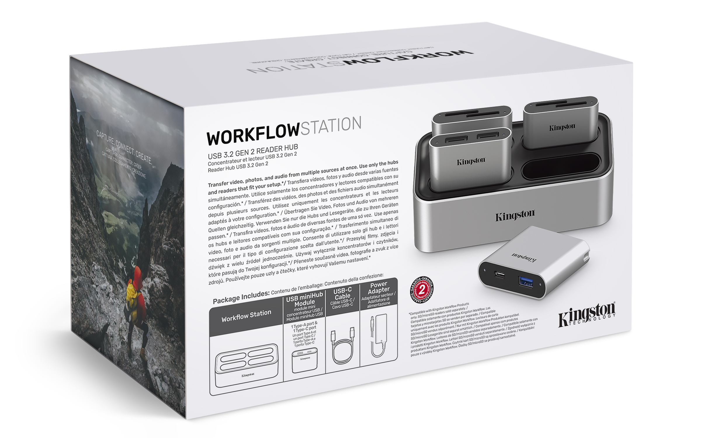 Kingston Technology USB-C 3.2 Gen2 Workflow Station Dock w/Dual-Slot SD UHS-II Card Reader