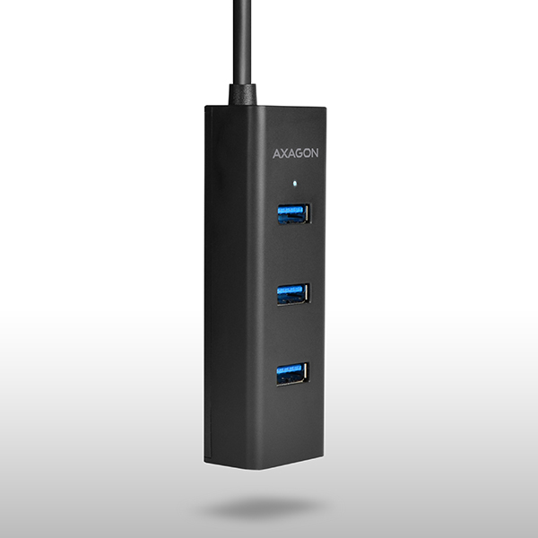 Axagon HUE-S2BL interface hub USB 3.2 Gen 1 (3.1 Gen 1) Type-A 5000 Mbit/s Black