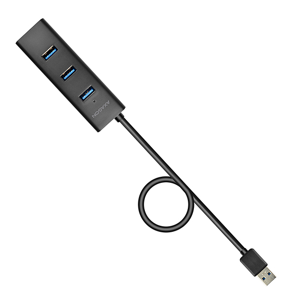 Axagon HUE-S2BL interface hub USB 3.2 Gen 1 (3.1 Gen 1) Type-A 5000 Mbit/s Black
