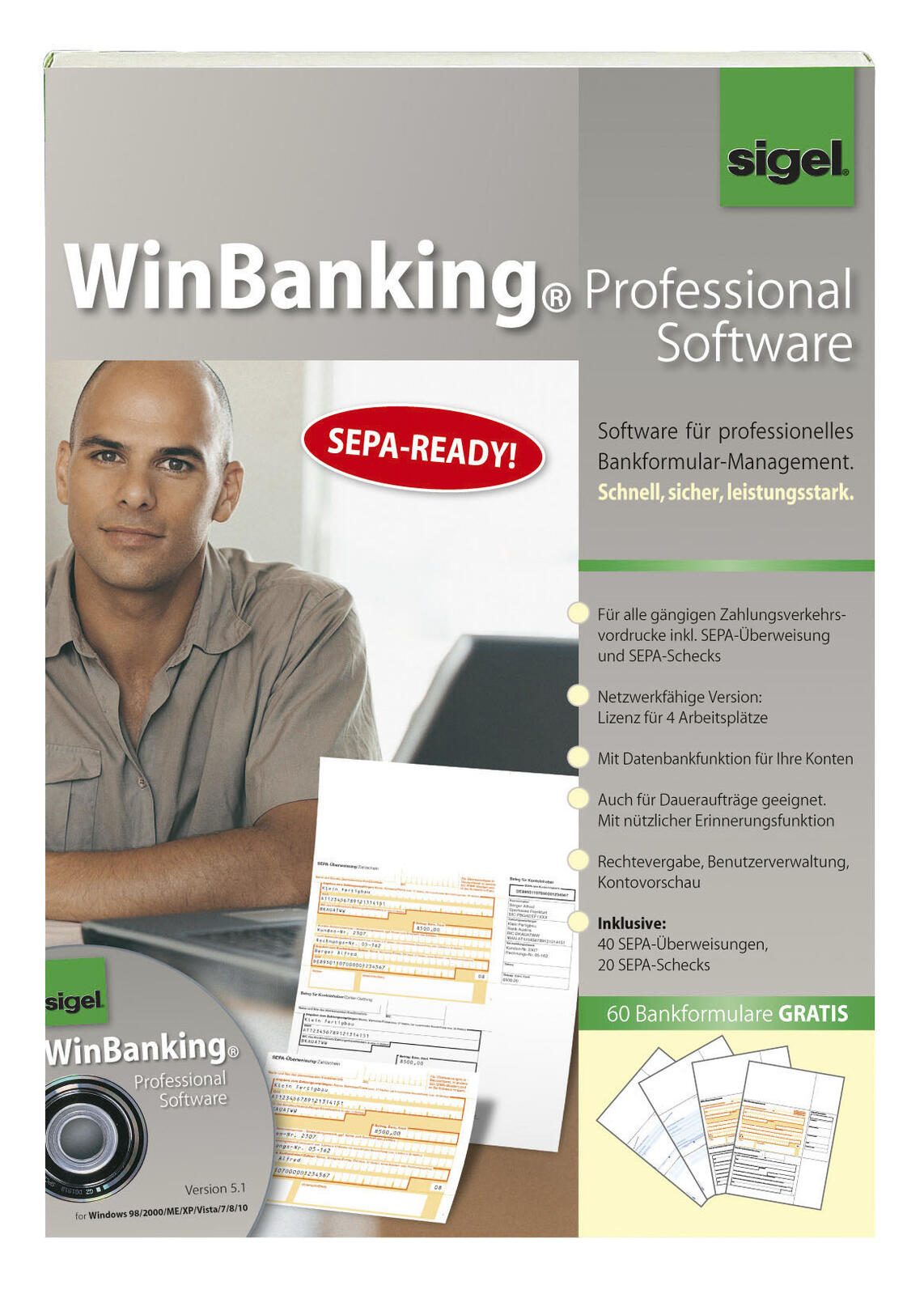 Sigel Software WinBanking-Professional fr alle gngigen Bankformulare
