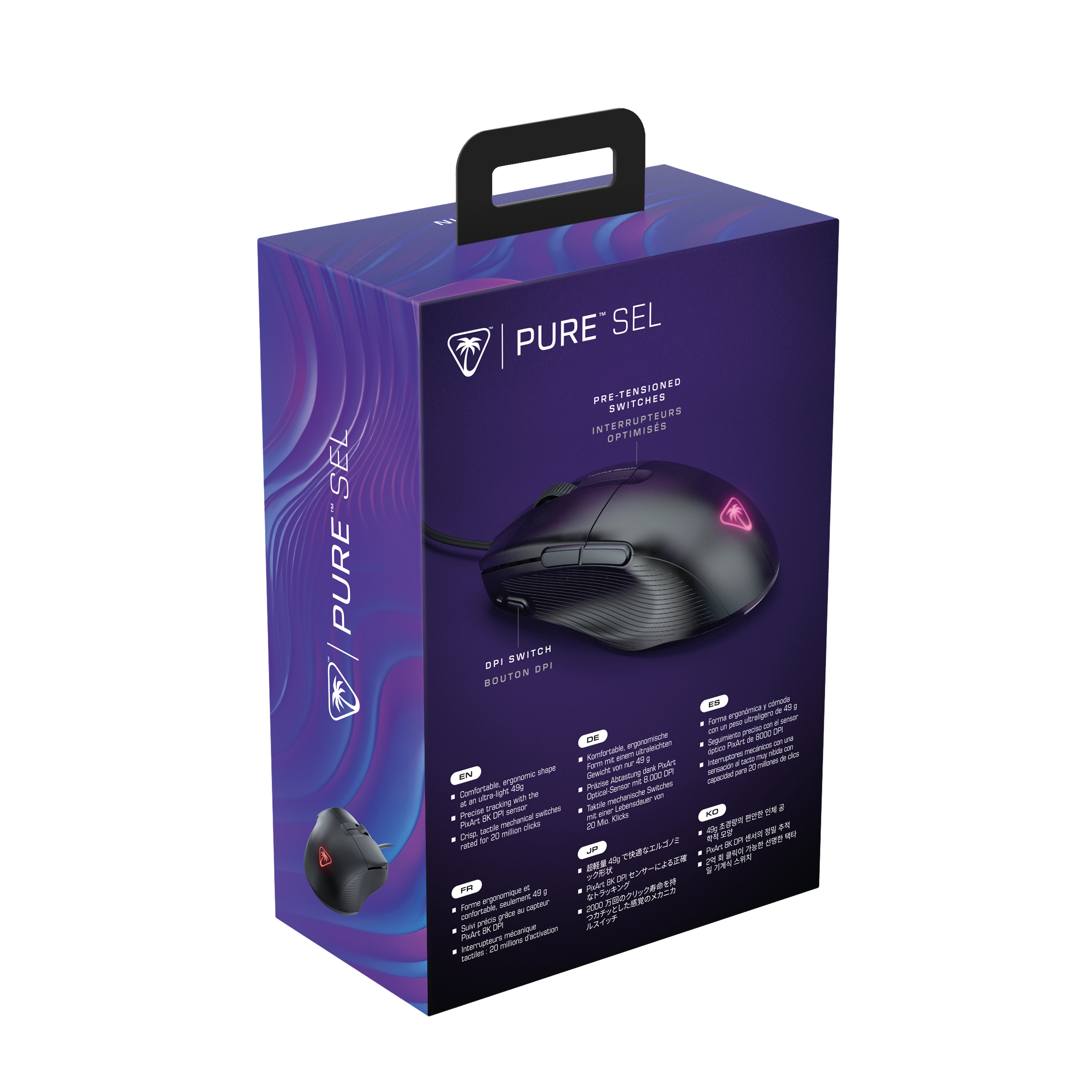 Turtle Beach Pure Sel Gaming-Maus Schwarz - Maus - 8.000 dpi