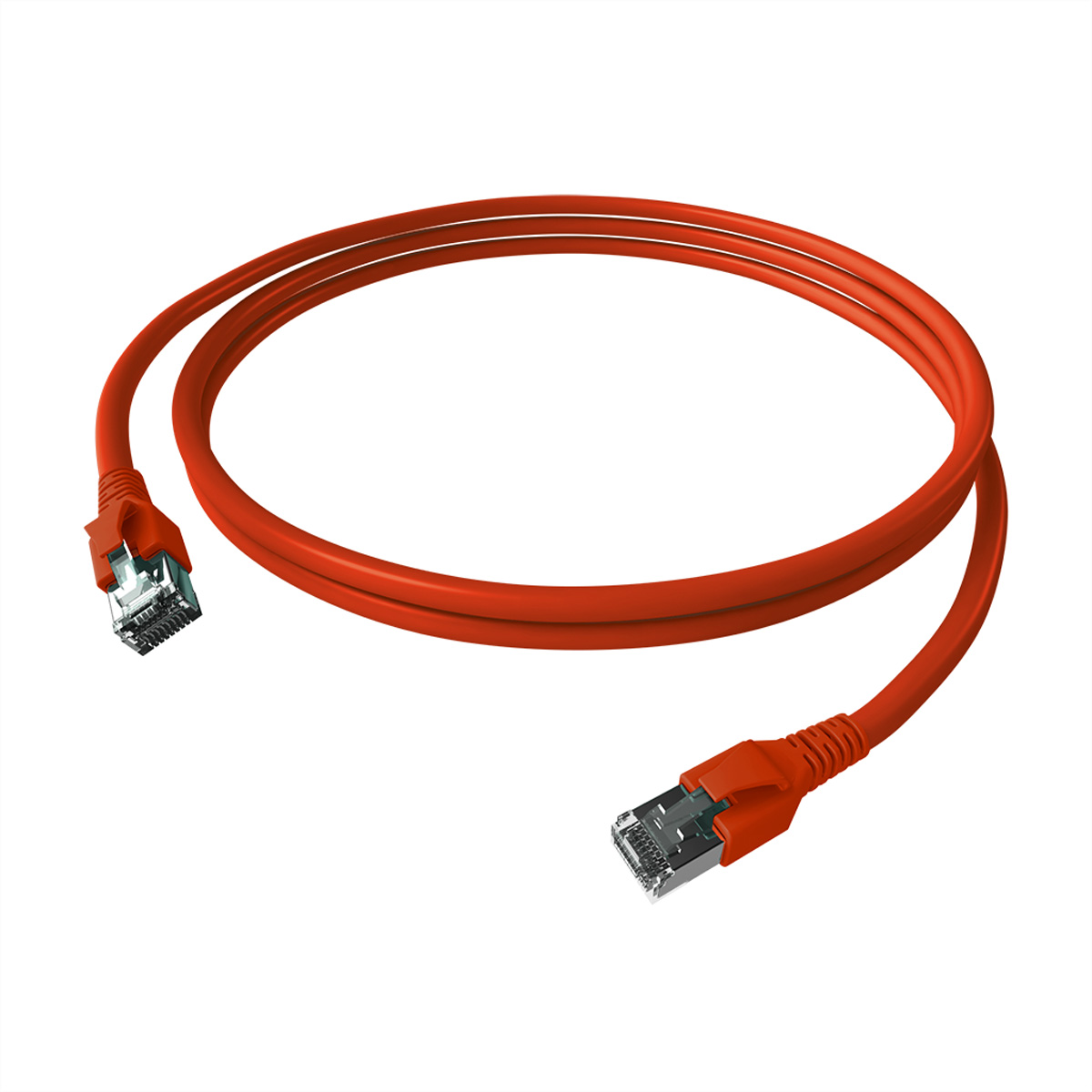 EasyLan FlexBoot Patchkabel Kat.6A S/FTP, rot 1,50m - EasyLan FlexBoot Patchkabel Kat.6A - S/FTP