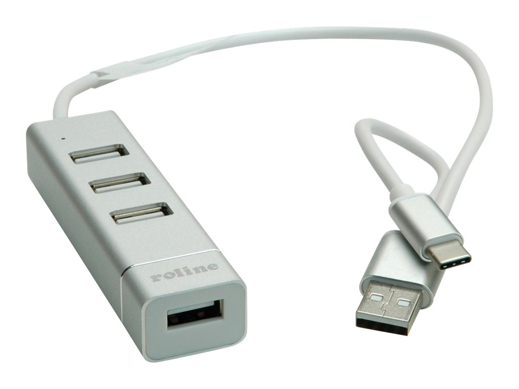 ROLINE USB 2.0 Notebook Hub - Hub - 4 x USB 2.0