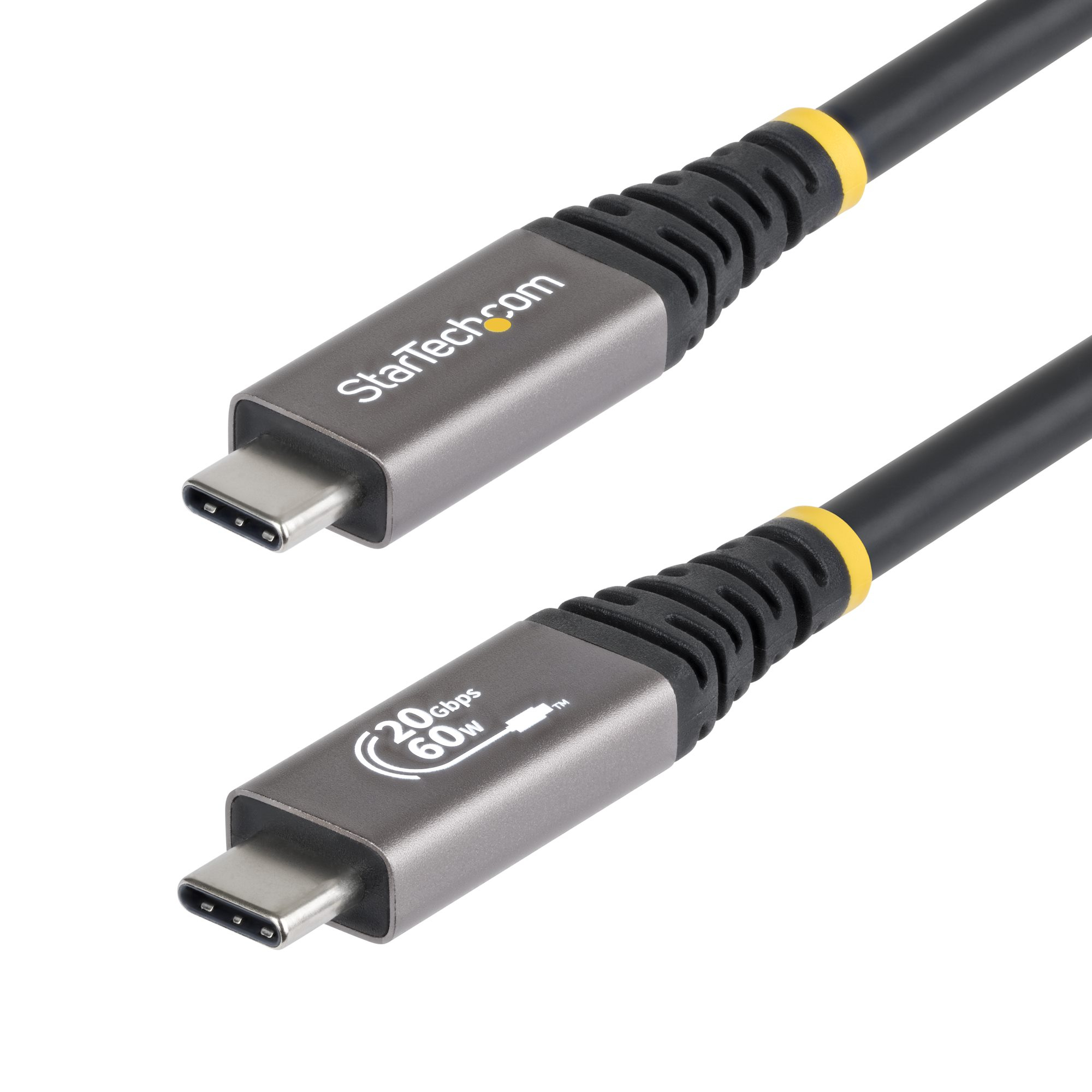 StarTech.com Cavo USB4 da 3m, Cavo USB-C Certificato USB-IF, 20 Gbps, PD 60W, DP 2.1 4K 120Hz, Cavetto Tipo-C con guaina in TPE, Nero