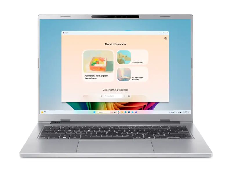 Acer Aspire 14 AI A14-61M - 180-Scharnierdesign - AMD Ryzen AI 7 350 / 2 GHz - Win 11 Home - Radeon 860M - 32 GB RAM - 1.024 TB SSD NVMe - 35.6 cm (14)