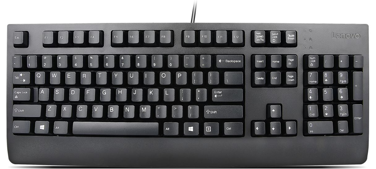 Lenovo Preferred Pro II - Volle Gr��e (100%) - USB - QWERTY - Schwarz