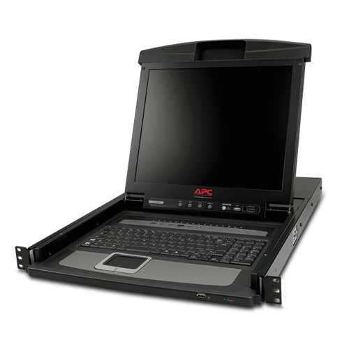 APC LCD Console - KVM-Konsole mit KVM-Switch - 16 Anschl�sse - PS/2 - 43.2 cm (17)