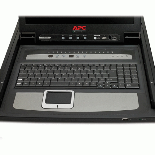 APC LCD Console - KVM-Konsole mit KVM-Switch - 16 Anschl�sse - PS/2 - 43.2 cm (17)