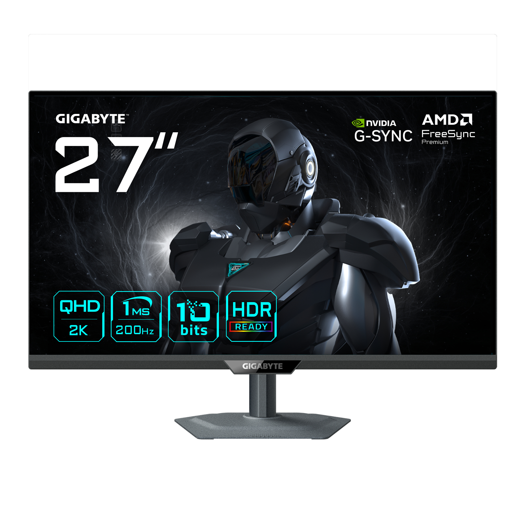 GIGABYTE G27Q2 Monitor Gaming 27 2K QHD - 2560 x 1440, 200Hz, 1ms, 350 cd/m�, Compatibile G-Sync, FreeSync Premium, HDR10, HDMI 2.0, DisplayPort 1.4