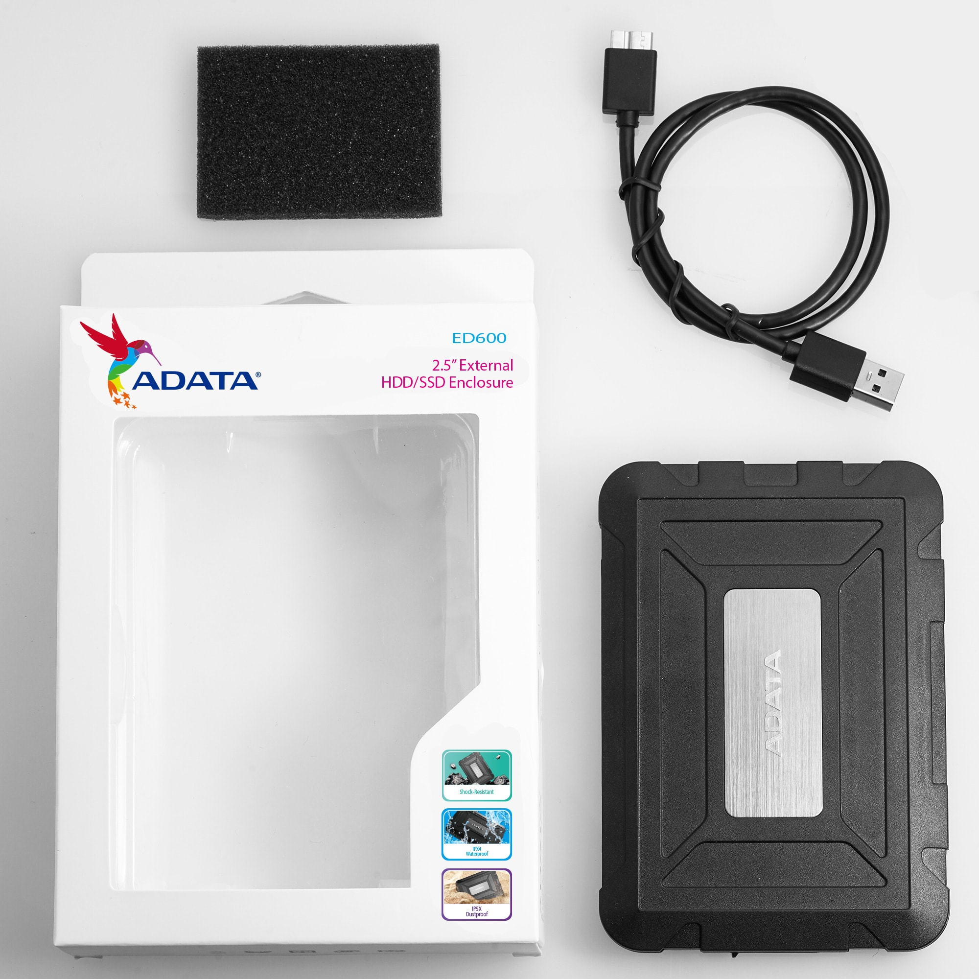 ADATA ED600 Botier disque dur/SSD Noir 2.5