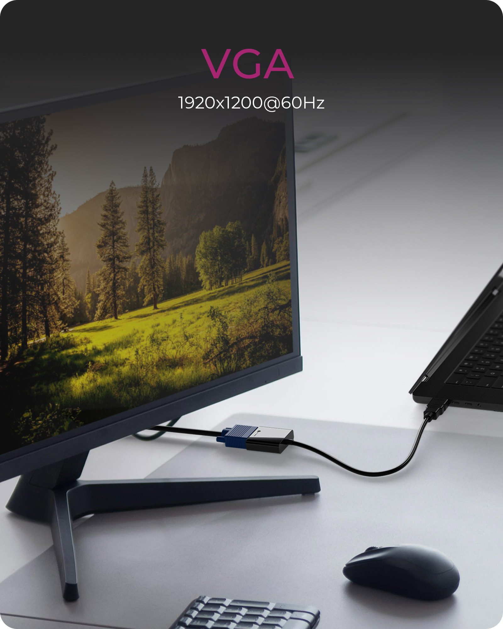 ICY BOX IB-AC502a 0.2 m HDMI Type A (Standard) VGA (D-Sub)