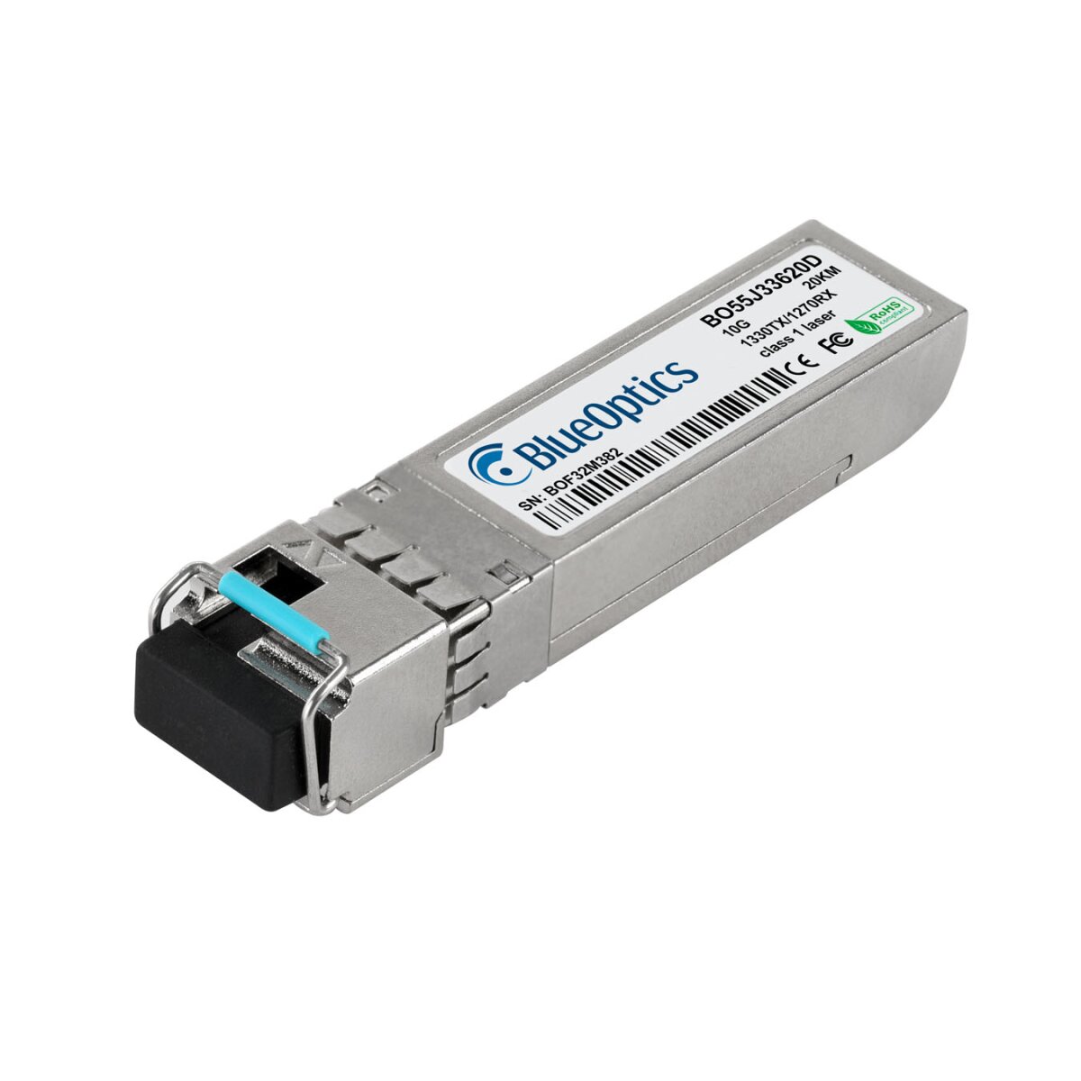 BlueOptics SFP-10G-BX-D-20-PA-BO red modulo transceptor Fibra �ptica 10000 Mbit/s SFP+