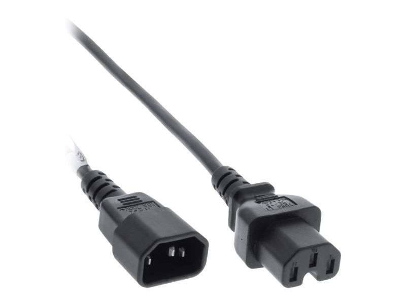 InLine 16811A cble lectrique Noir 1 m Coupleur C14 Coupleur C15