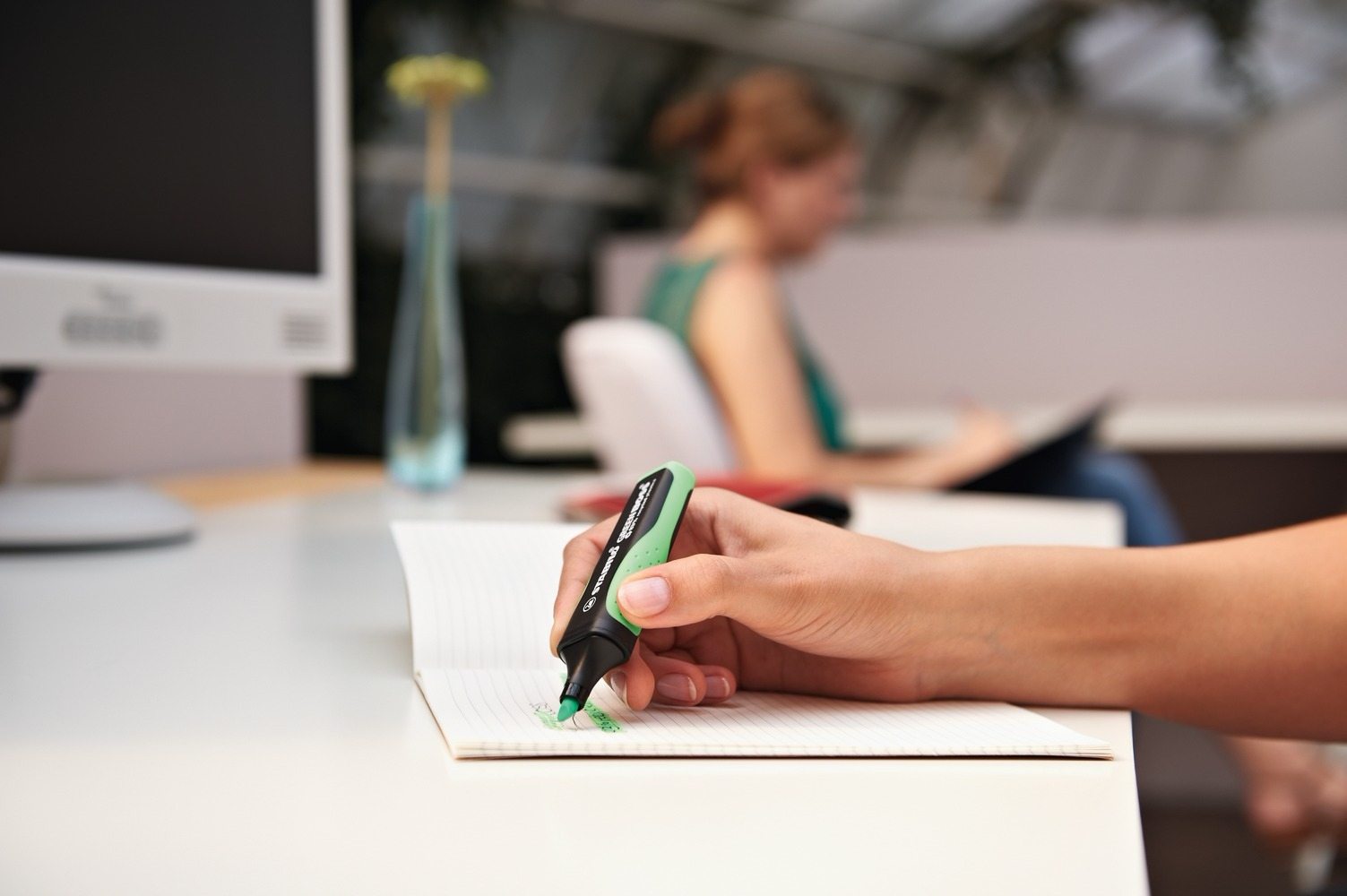 STABILO GREEN BOSS marqueur 4 pi�ce(s) Pointe biseaut�e Vert, Orange, Rose, Jaune