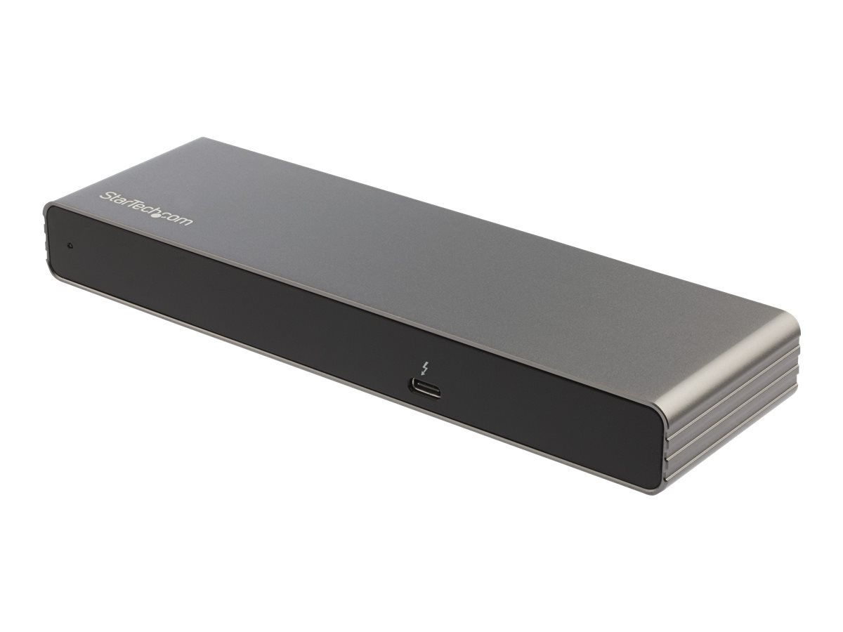 StarTech.com Thunderbolt 3 Dock - Doppio monitor 4K 60Hz TB3 Laptop Docking Station con DisplayPort, HDMI e VGA 1080p - Power Delivery e ricarica 85W - 2x USB-A, Ethernet - Mac e Windows