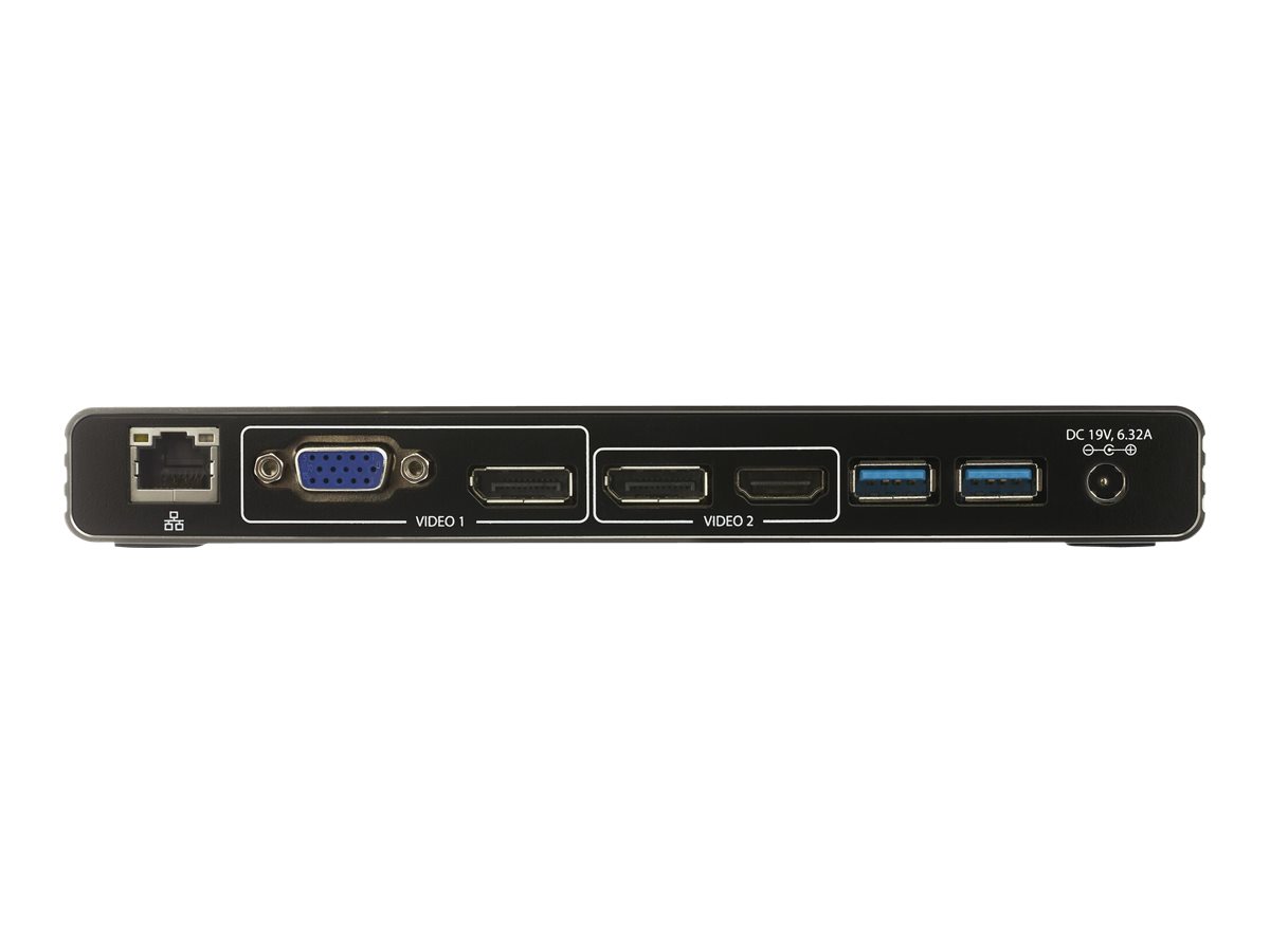 StarTech.com Thunderbolt 3 Dock - Doppio monitor 4K 60Hz TB3 Laptop Docking Station con DisplayPort, HDMI e VGA 1080p - Power Delivery e ricarica 85W - 2x USB-A, Ethernet - Mac e Windows