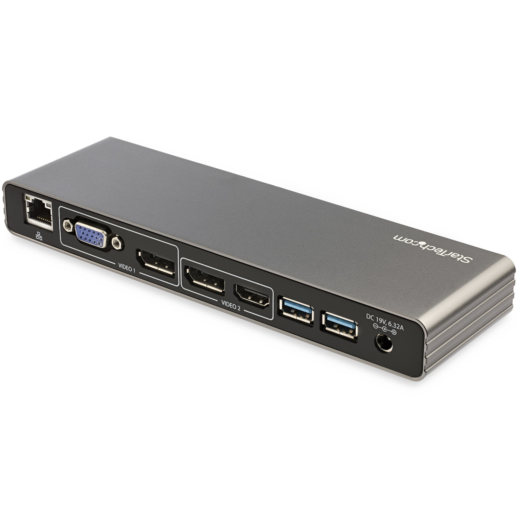 StarTech.com Thunderbolt 3 Dock - Doppio monitor 4K 60Hz TB3 Laptop Docking Station con DisplayPort, HDMI e VGA 1080p - Power Delivery e ricarica 85W - 2x USB-A, Ethernet - Mac e Windows