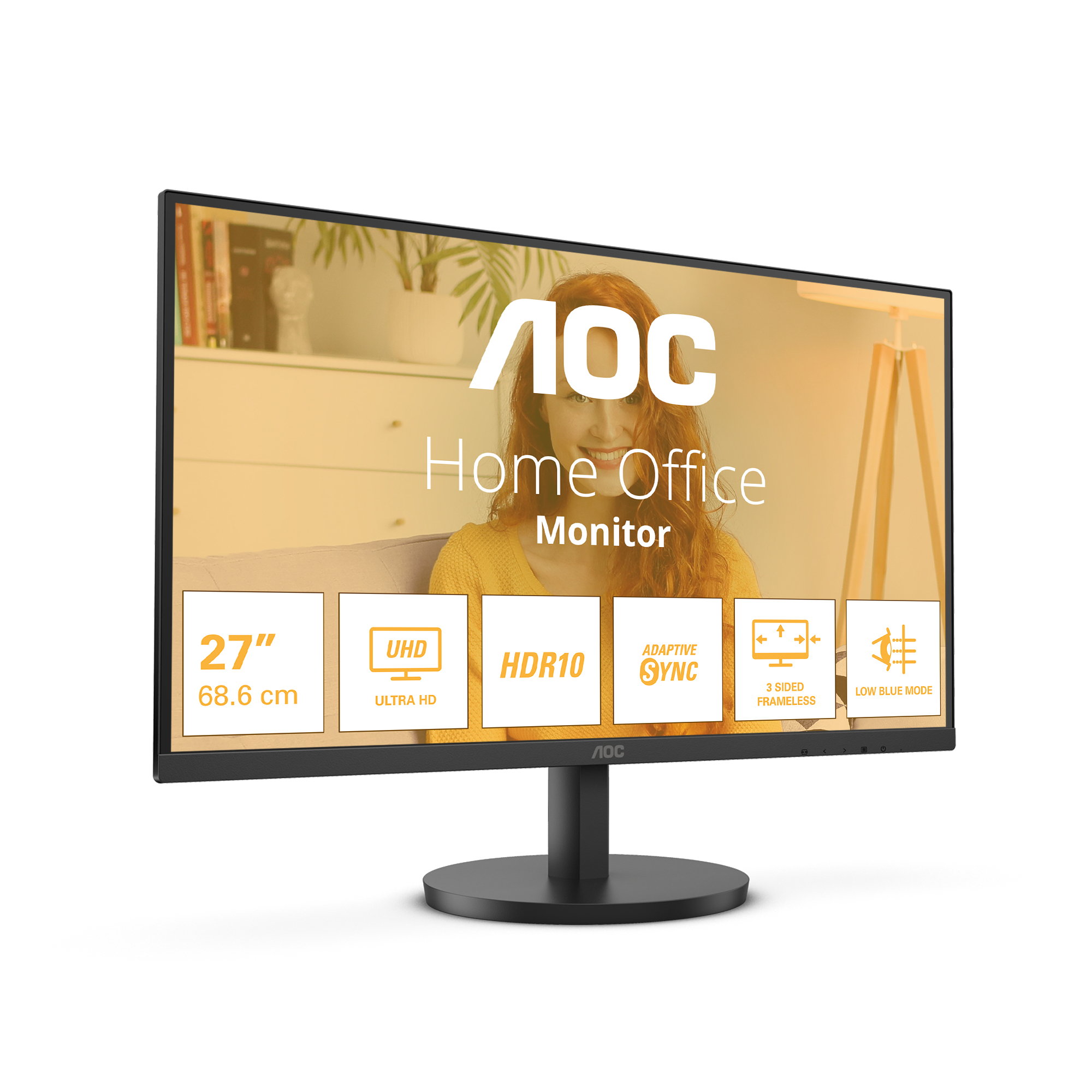 AOC B3 U27B3M computer monitor 68.6 cm (27) 3840 x 2160 pixels 4K Ultra HD LCD Black