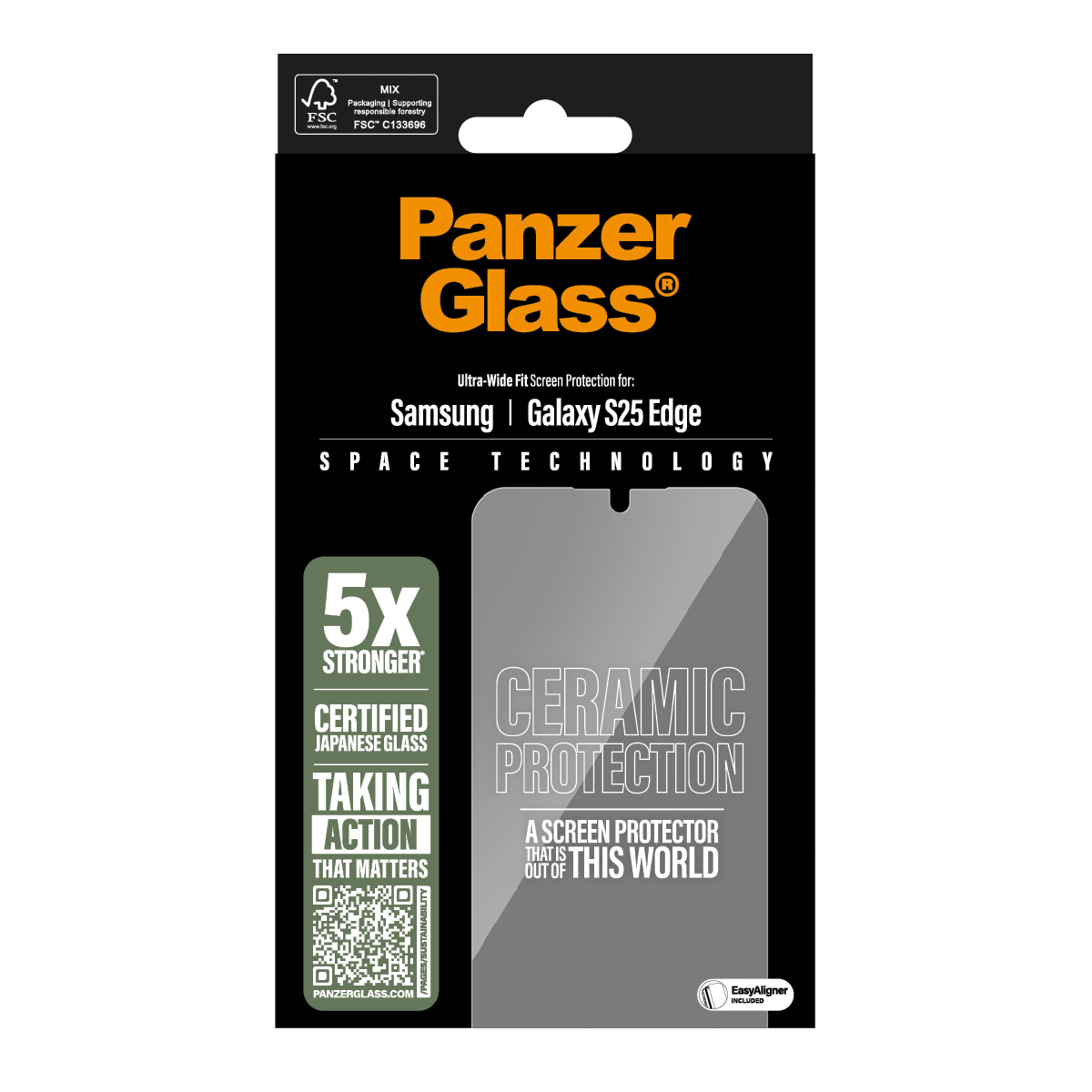PanzerGlass Ceramic Displayschutz Samsung Galaxy PS| Ultra-Wide Fit