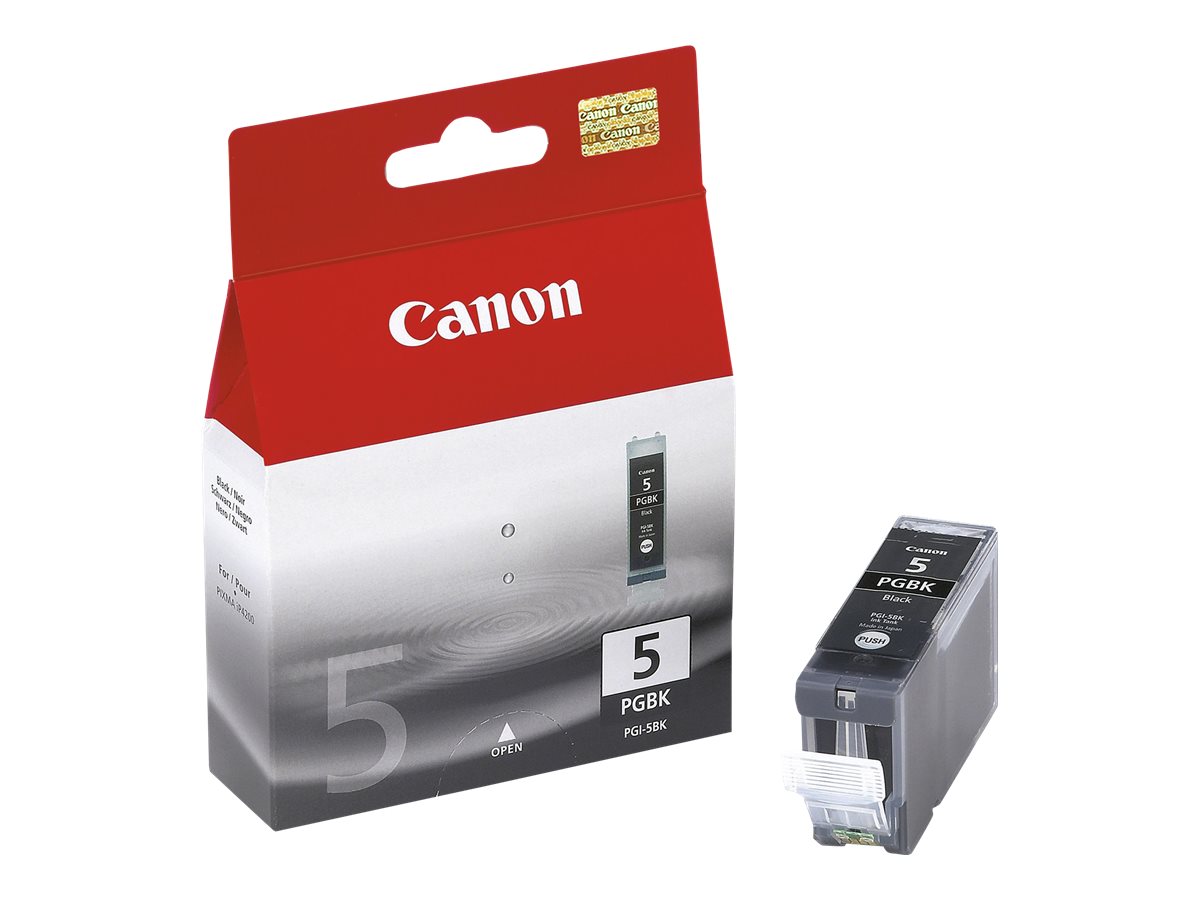 Canon PGI-5BK - 0628B001 - Tinte schwarz - fr PIXMA iP3500, iP4500, iP5300, MP510, MP520, MP600, MP610, MP810, MP960, MP970, MX700