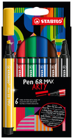 STABILO Pen 68 MAX rotulador Negro, Azul, Marr�n, Verde, Rojo, Amarillo 6 pieza(s)