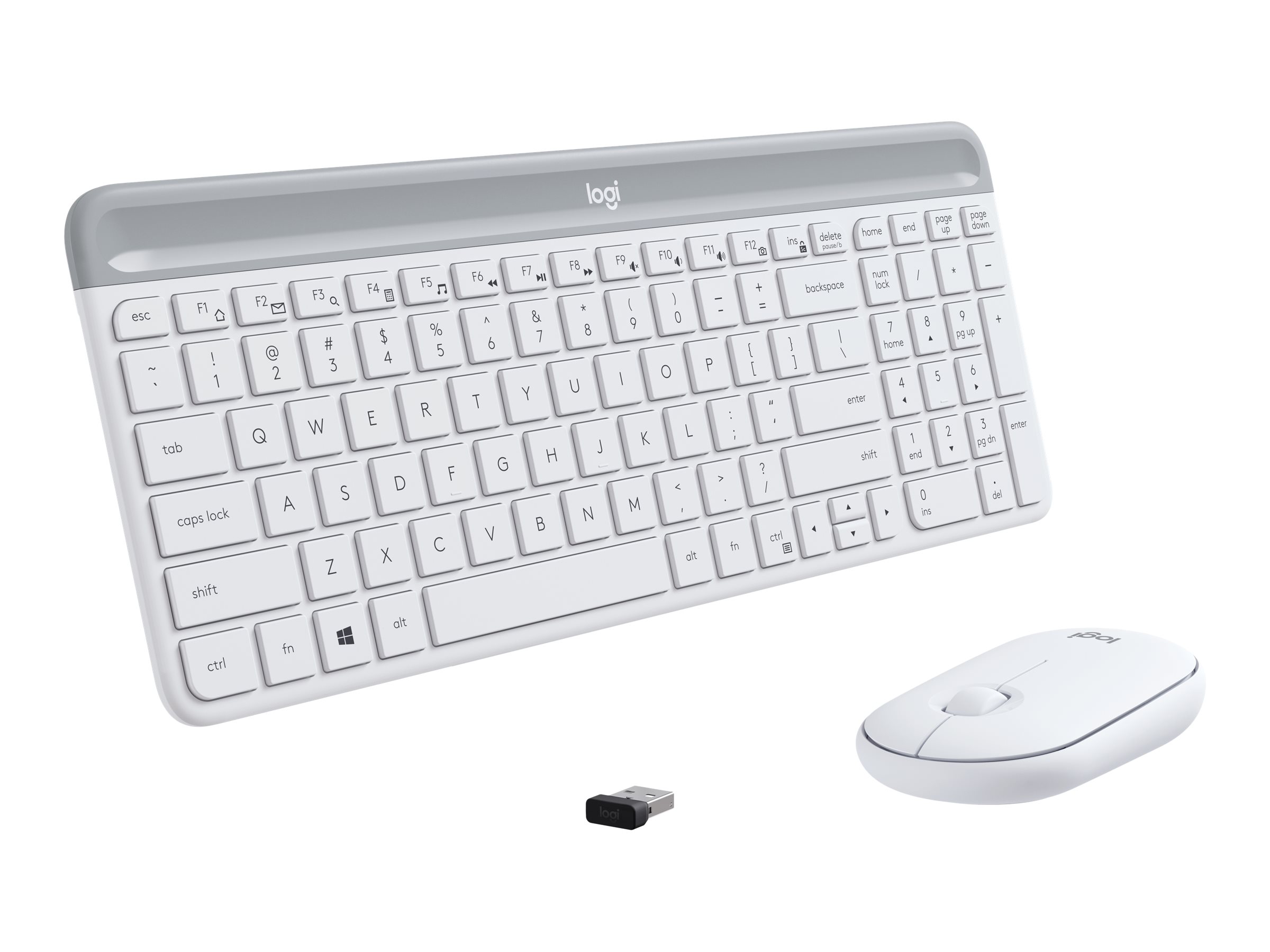 Logitech 920-009199 teclado Ratn incluido Oficina RF inalmbrico Espaol Blanco