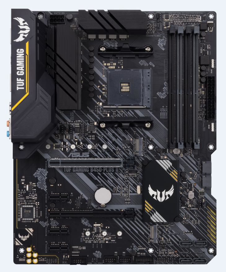 ASUS TUF GAMING B450-PLUS II - Motherboard - ATX - Socket AM4 - AMD B450 Chipsatz - USB-C Gen2, USB 3.2 Gen 1, USB 3.2 Gen 2 - Gigabit LAN - Onboard-Grafik (CPU erforderlich)