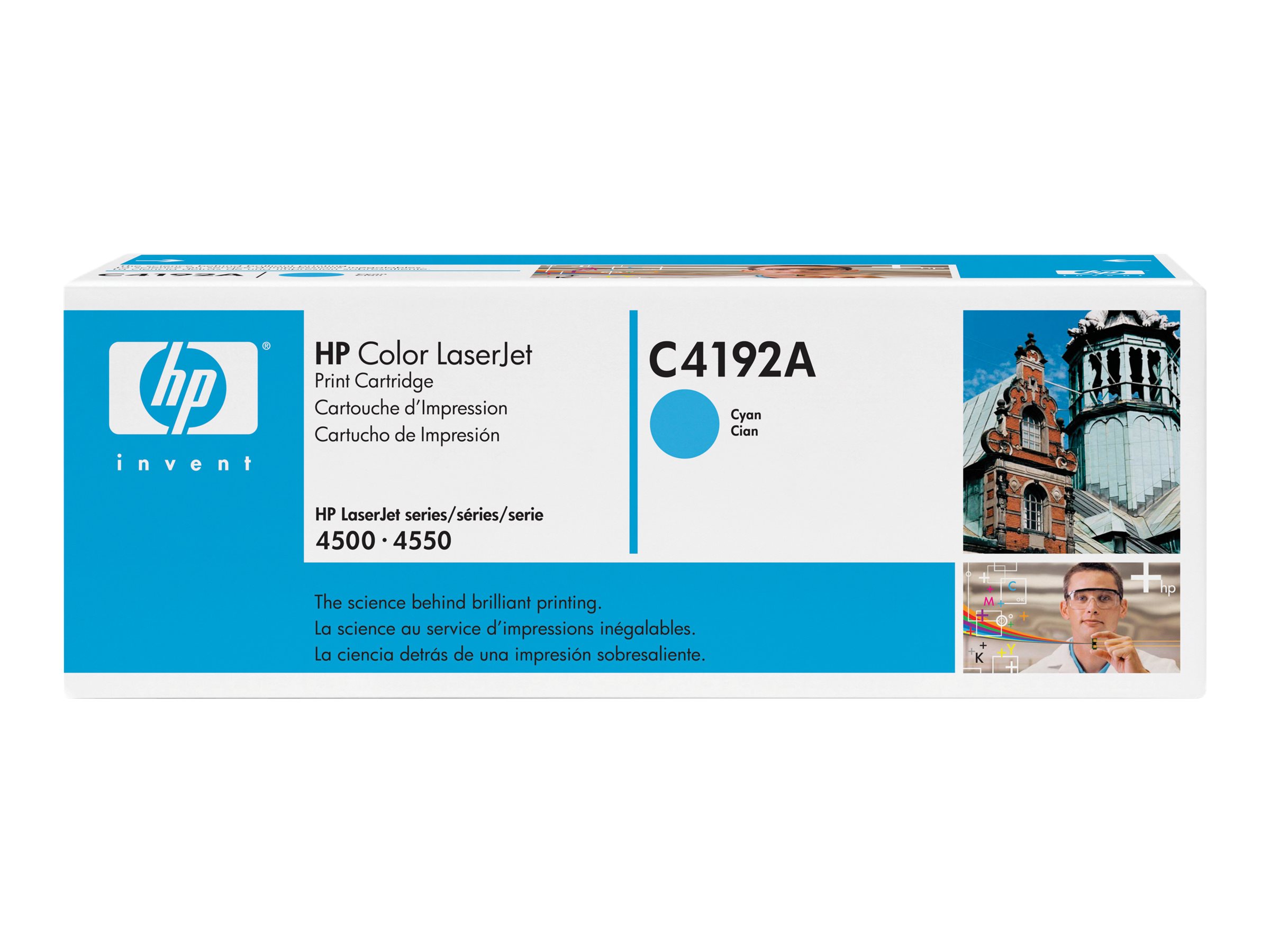 HP C4192A - Toner cyan - fr Color LaserJet 4500, 4500dn, 4500n, 4550, 4550DN, 4550HDN, 4550N