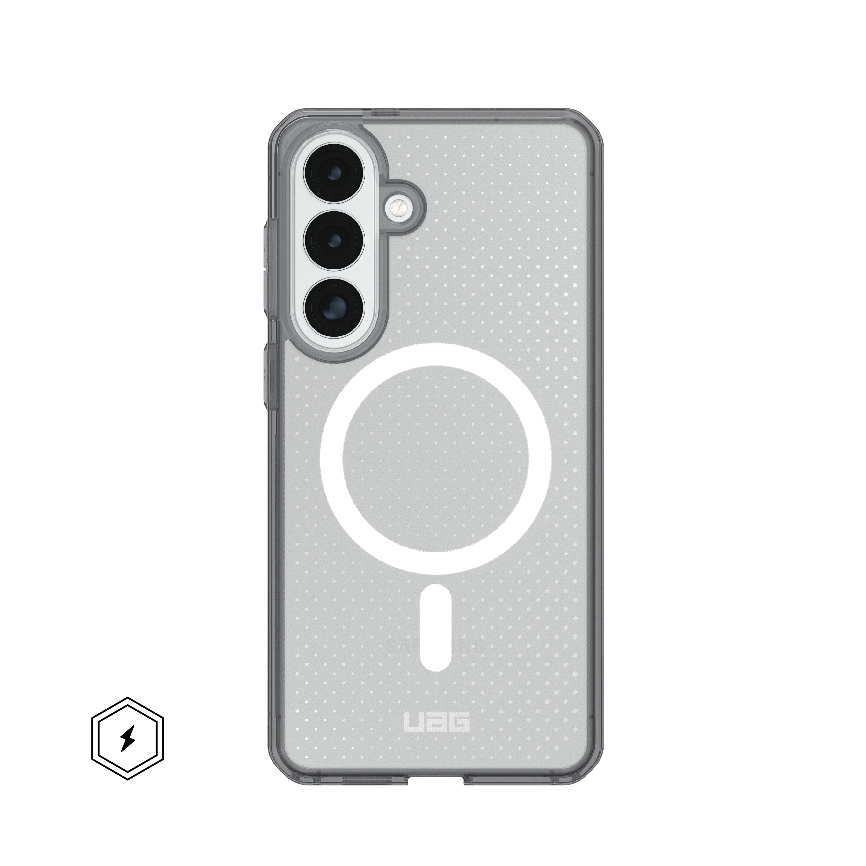 Urban Armor Gear Dot custodia per cellulare 17 cm (6.7) Cover Cenere, Trasparente