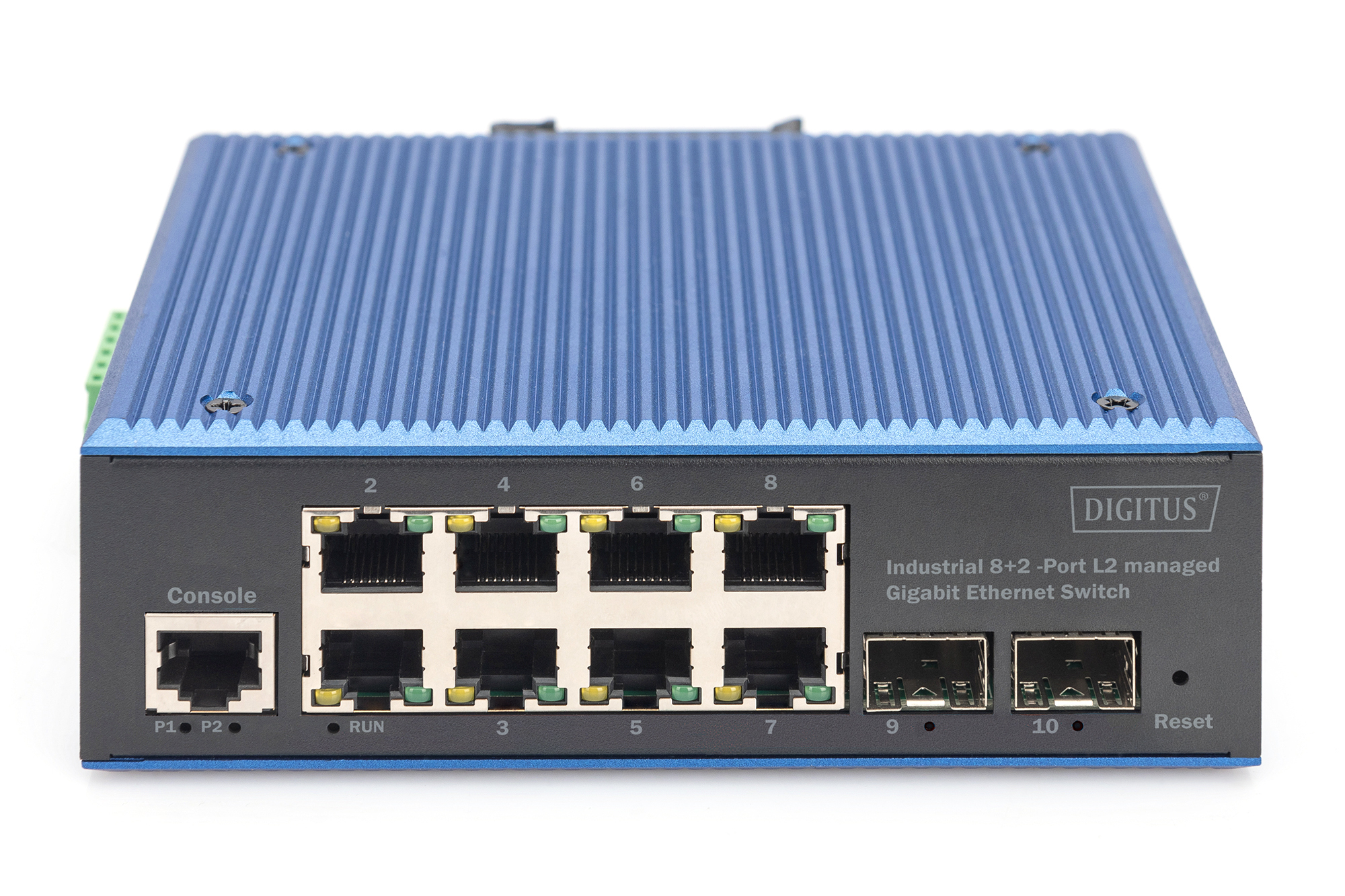 Digitus Conmutador Gigabit Ethernet industrial L2 de 8+2 puertos, managed