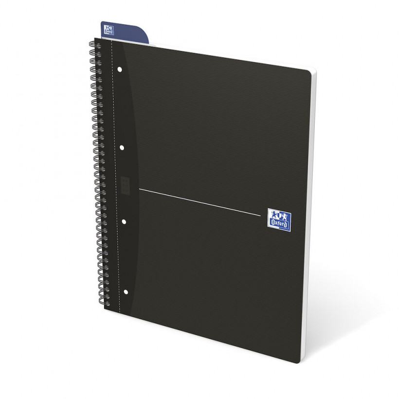 Oxford Essentials - Muster - Schwarz - A4+ - 70 Bl�tter - 90 g/m� - Kariertes Papier