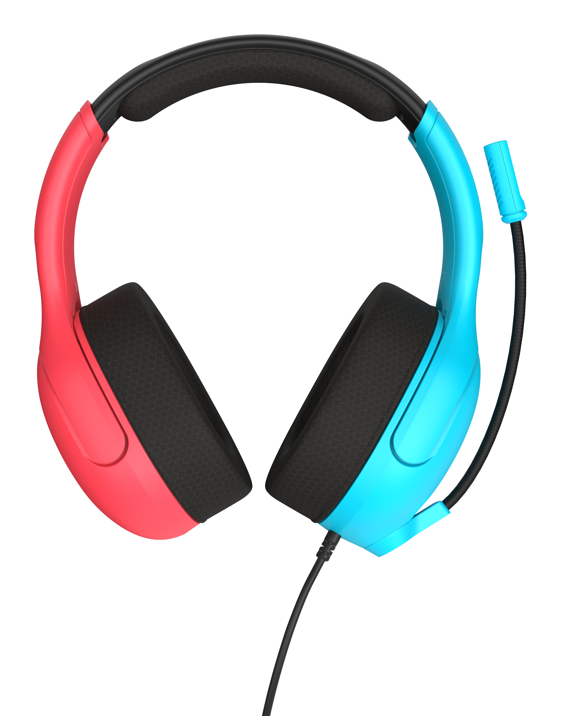 Turtle Beach Airlite Fit Neon Blue and Red Wired Gaming Headset with Flip-to-Mute Mic, Over-Ear Premium Comfort and 40mm Speakers. Officially Licensed for Nintendo Switch